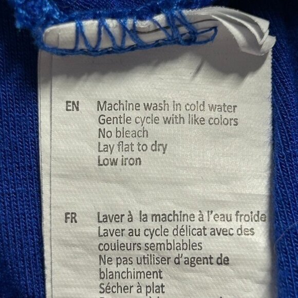 Mandee Women's Short Sleeve Elastic Waist Cropped Top in Blue - Size M - Picture 5 of 5